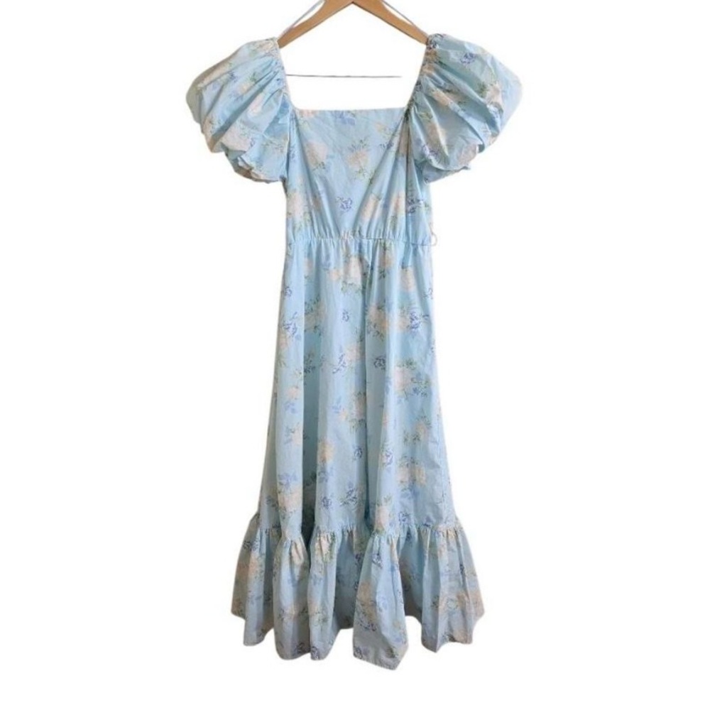 Love shack fancy puff sleeve floral maxi  dress - Picture 4 of 8